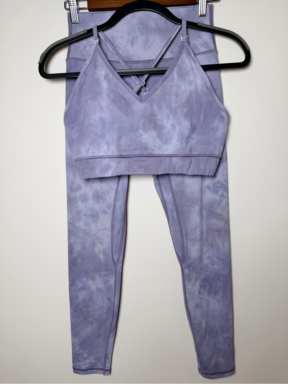 Til You Collapse Lavender Tie-Dye Leggings Set sport bra XL M purple matching